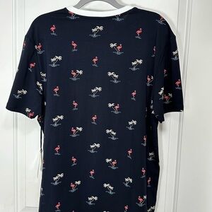 Free Planet Cotton Navy Short Sleeve Shirt with UPF